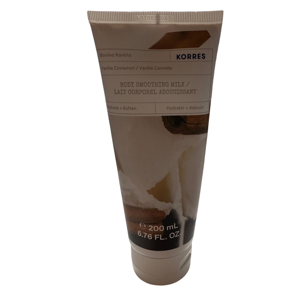 Korres Vanilla Cinnamon‎ Body Smoothing Milk 200mL 6.76oz Lotion New Sealed